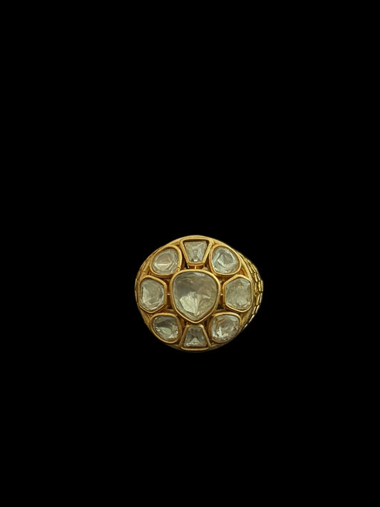 CD(167)Gold look adjustable ring