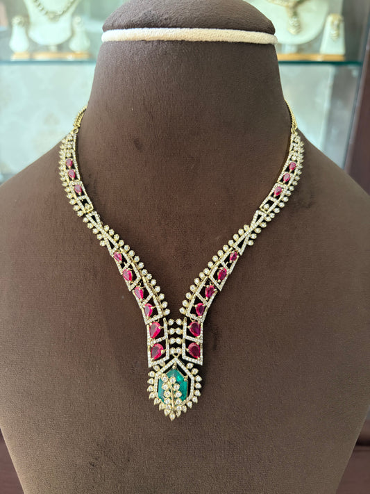 CH(712)Alisha antique designer necklace set