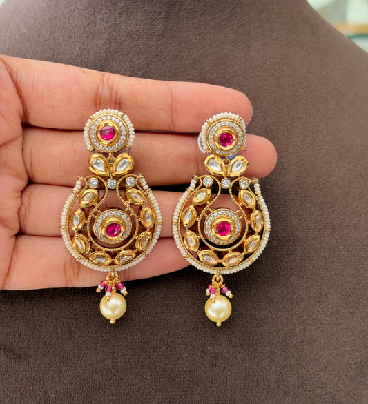 SV(425)Kamakshi Kundan earrings