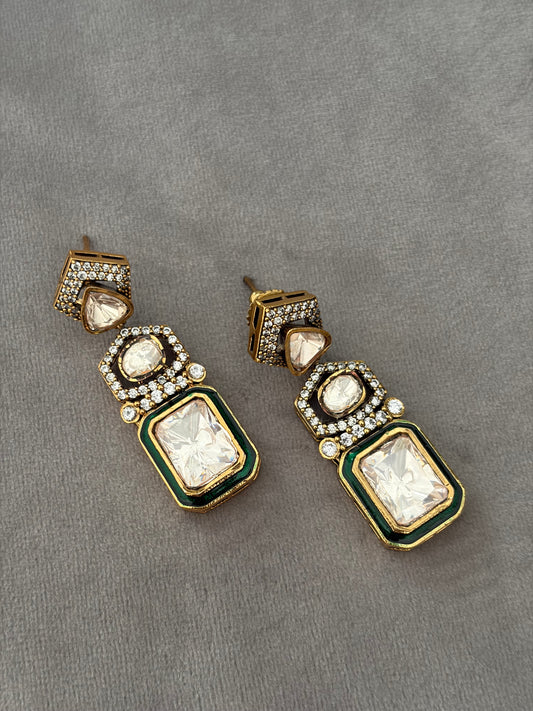 CD(287)Jodha moissanite earrings