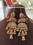 Mathilde statement earrings with ear chain