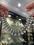 Antique finish moissanite necklace