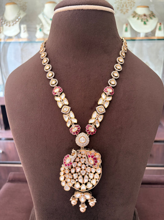 ER(1254)Nyra dual plating Polki necklace