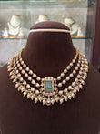 CH(1775)Samaira triple layer, Polki necklace set