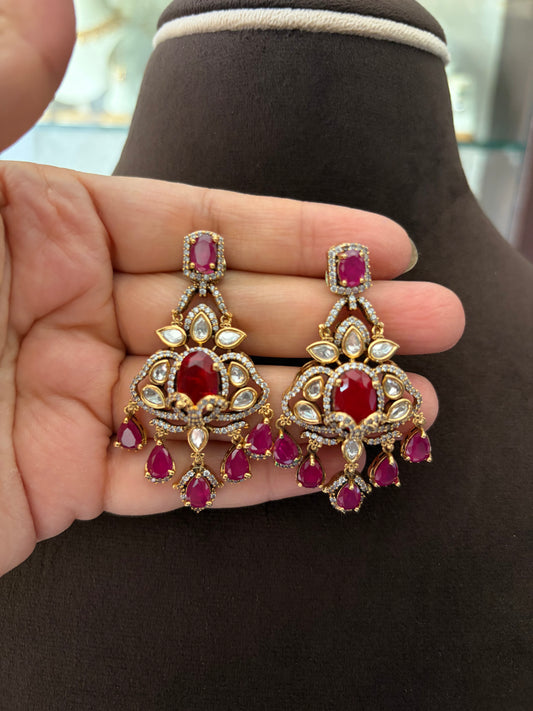 Mary double layer ruby coloured necklace