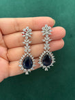 Blue stone AD earrings