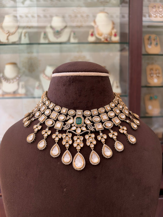 MS(1723)Mallika dual plating necklace set