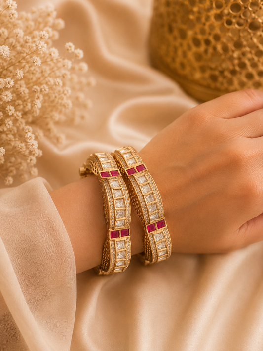 KS(722)Suhani open Polki openable bangle