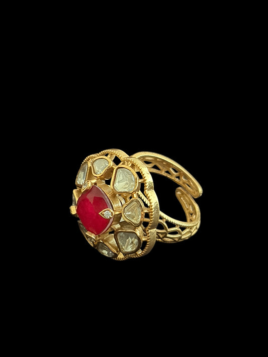 Moissanite adjustable ring