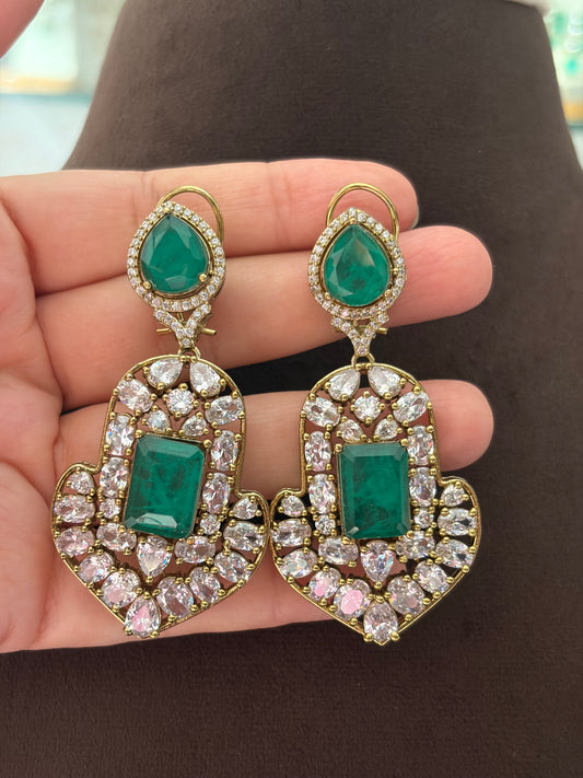 MS(1398)Stella emerald antique necklace set