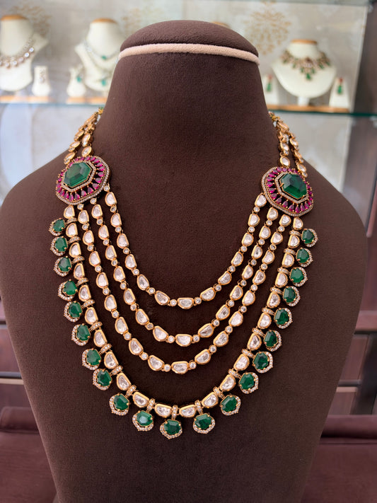 MP(2306)Siddhika antique layering necklace set