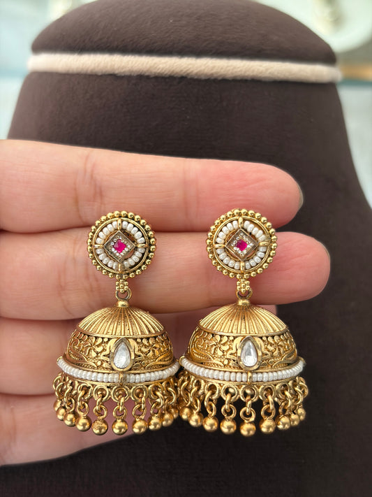 GT(643)Meher gold look choker set