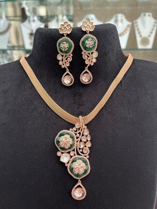 Polki pendant set