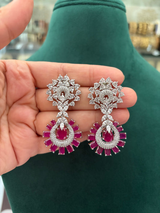 AD necklace with ruby coloured stones