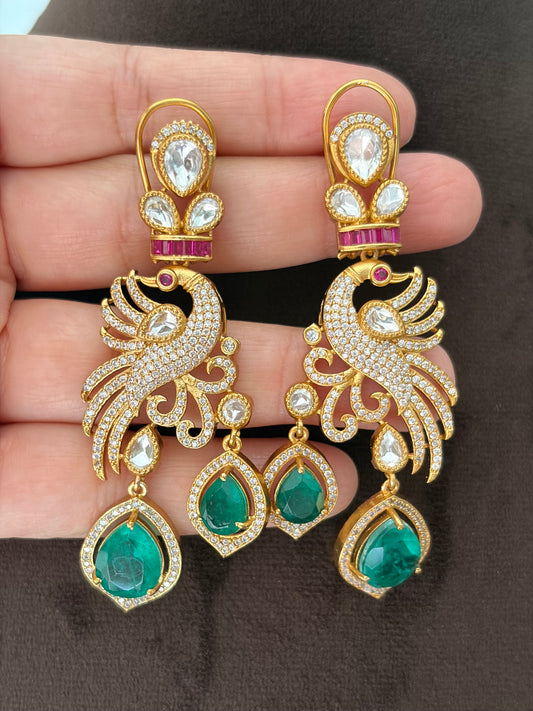 CH(1151)Diana peacock necklace set