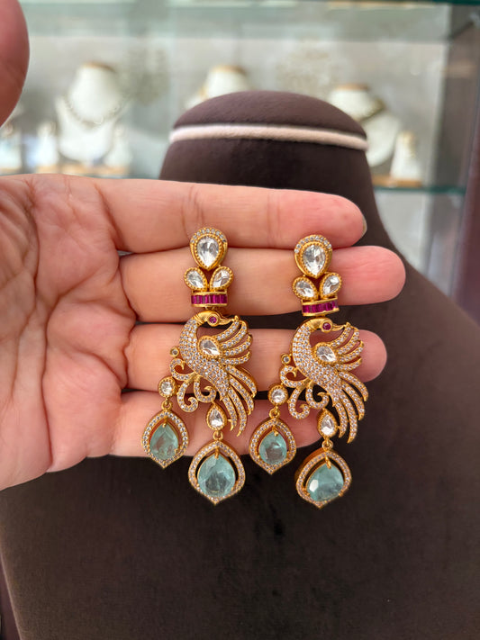CH(1151)Diana peacock necklace set