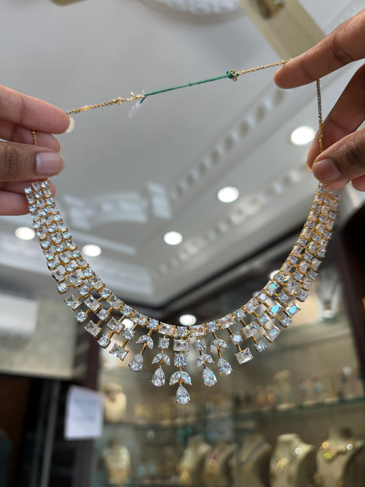 CZ waterfall necklace