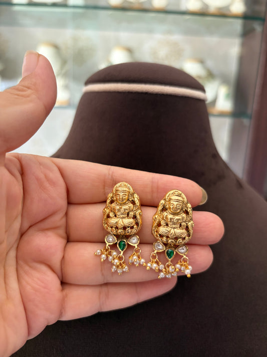 MF(783))Mrinalini gold plated temple necklace