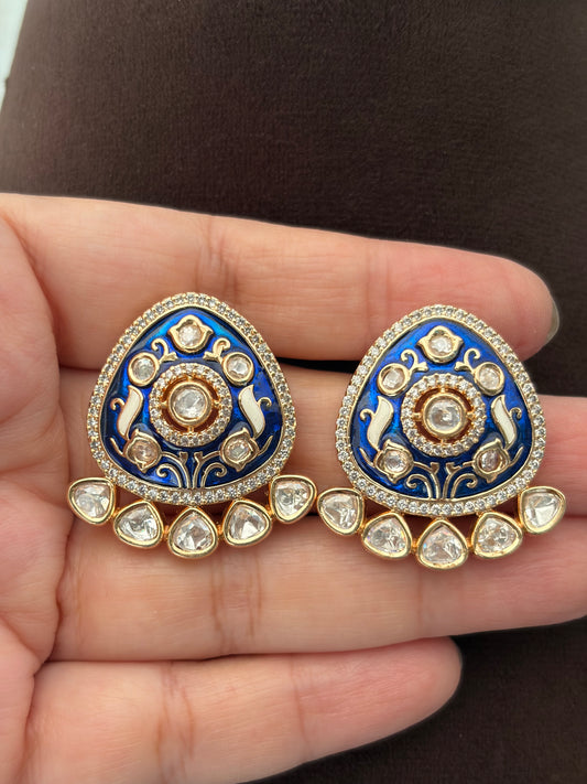 SL(850)Shravani meenakari polki necklace