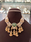 MF(1411)Meera gold plated moissanite necklace