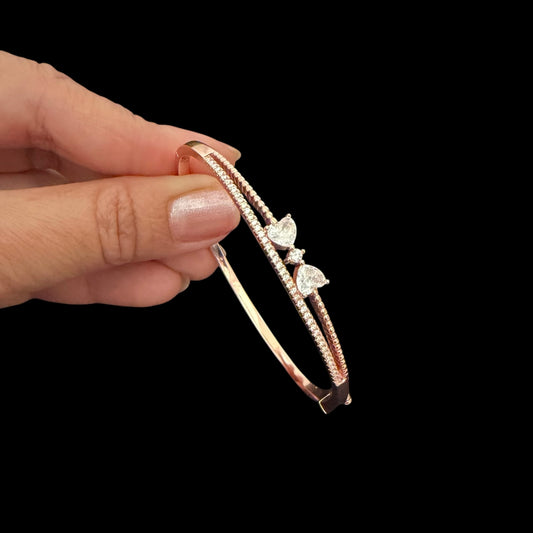 92.5 silver bracelet in rose gold polish