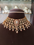 NP(3196)Darshana antique gold Polki choker