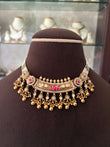 GT(643)Meher gold look choker set