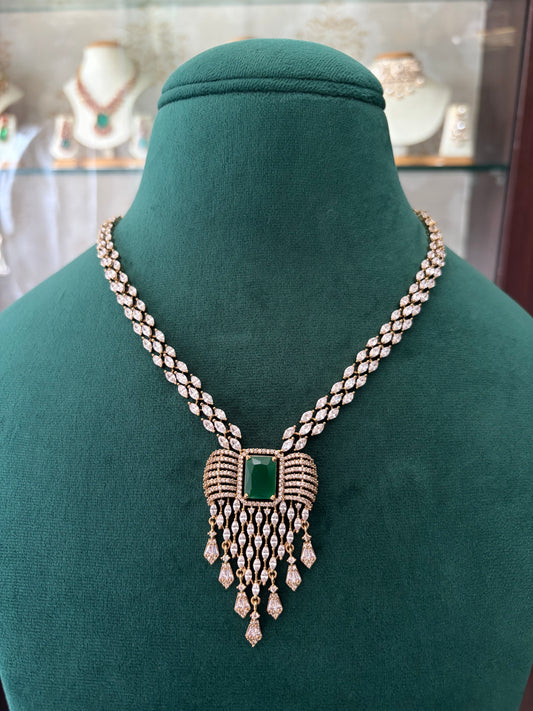 TJ(635)Suhana antique AD necklace set