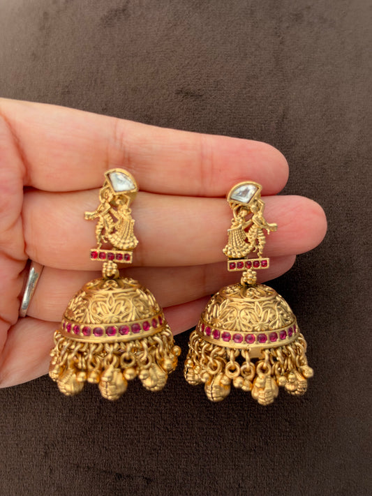 SV(1150)Radha Krishna temple necklace set
