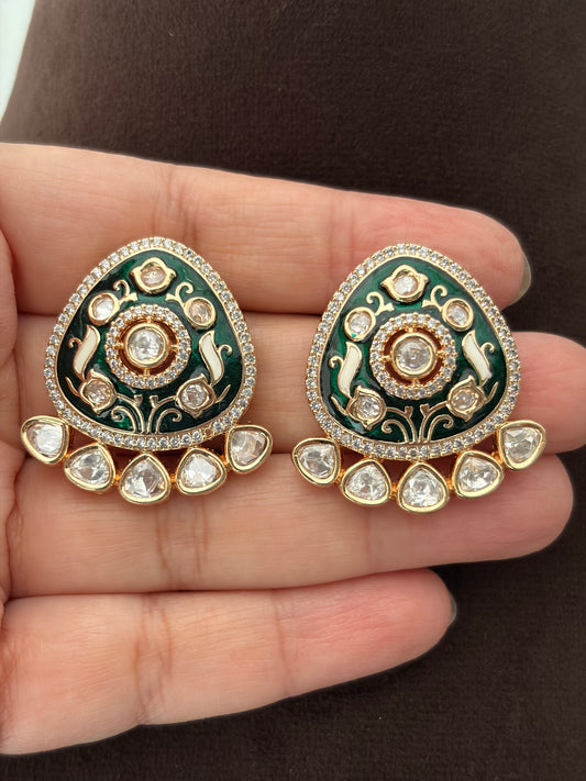 SL(850)Shravani meenakari polki necklace