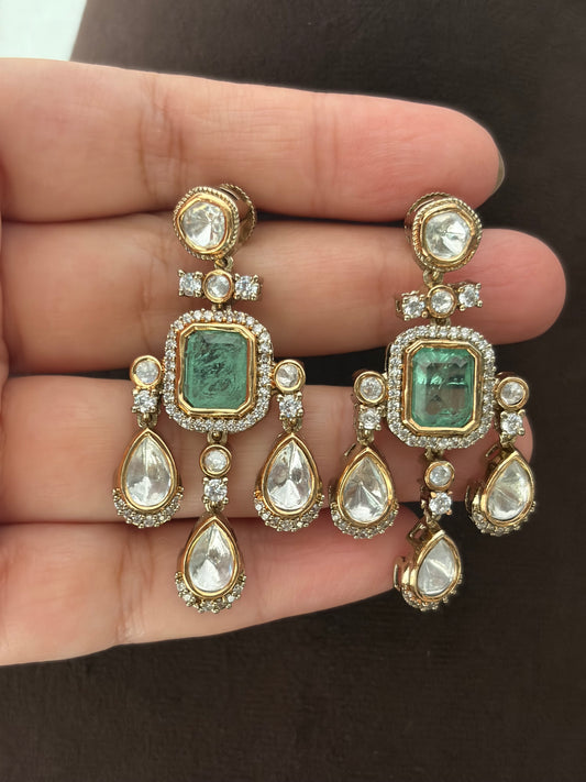 SG(779)Jayasri antique mint drop necklace