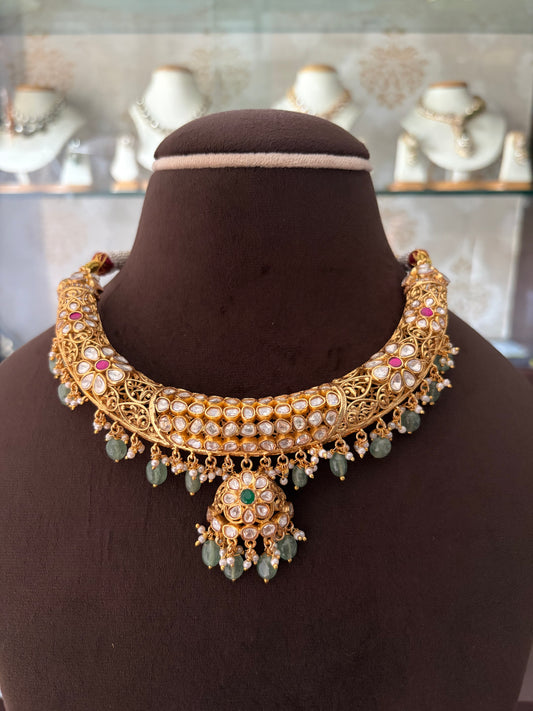 MF(1779)Stella gold plated moissanite hasli