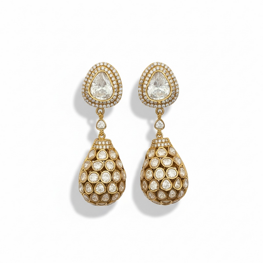 Jadau Real Looking Polki Earrings