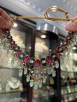 Moissanite necklace with Tucker work