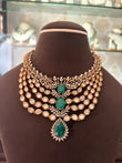 CH(2128)Scarlett layering polki necklace set