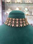 Antique finish doublet stone Choker