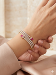 Ruby CZ stone bracelet