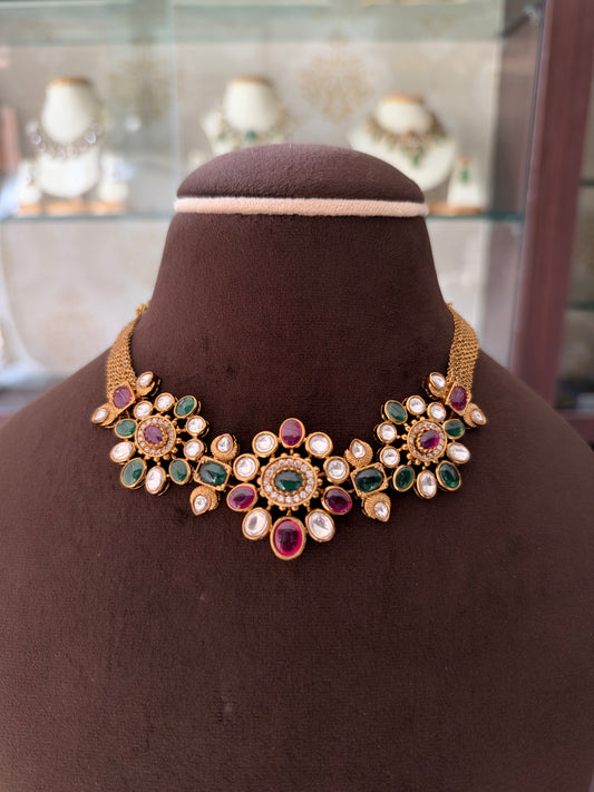 MS(910)Nitya choker cum Necklace set
