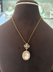 CD(576)Bianca moissanite pendant set