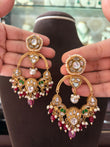 MS(585)Trisha handmade Jadau earrings
