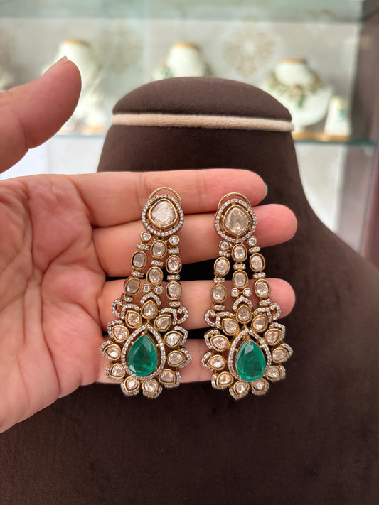 MS(2893)Sharvani moissanite necklace set