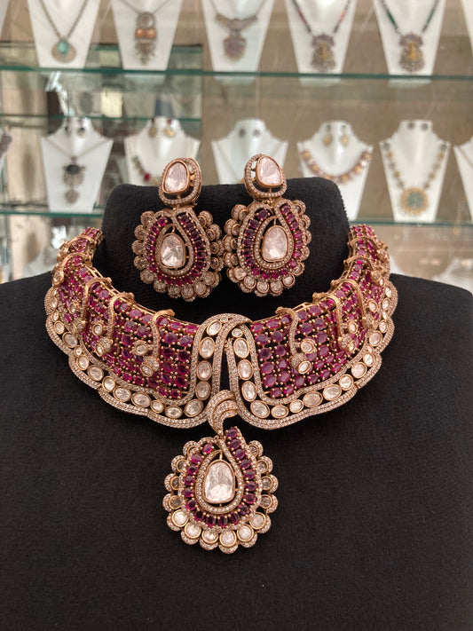 Ruby collar necklace