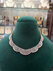 Curvy AD necklace with CZ stones