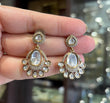 Antique finish Polki earrings