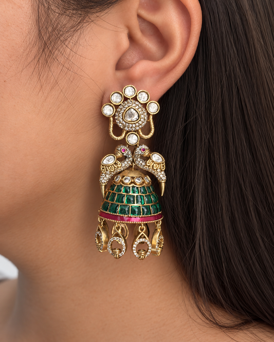 CH (562) Manali Peacock Earrings