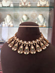 Zenobia gold plated moissanite necklace