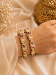 RH(700)Ruhi single line openable Polki bangle