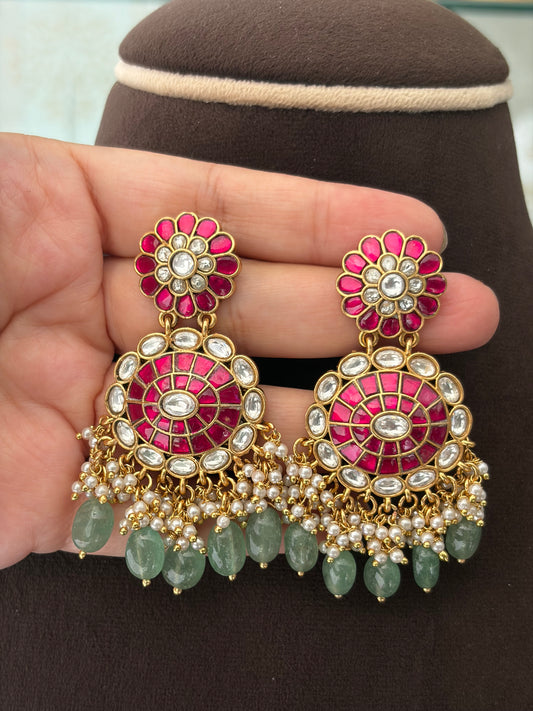 GT(2978)Yashodhara Jadau necklace with takker