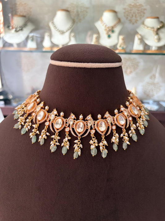 MF(1525)Camille gold plated necklace set