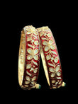 Openable Meenakari Polki Bangle